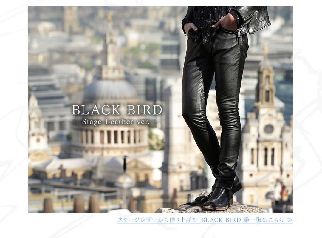 FAGASSENT BLACK BIRD Cristal Coating Denim / ファガッセン ブラックバード・クリスタル・コーティングデニム