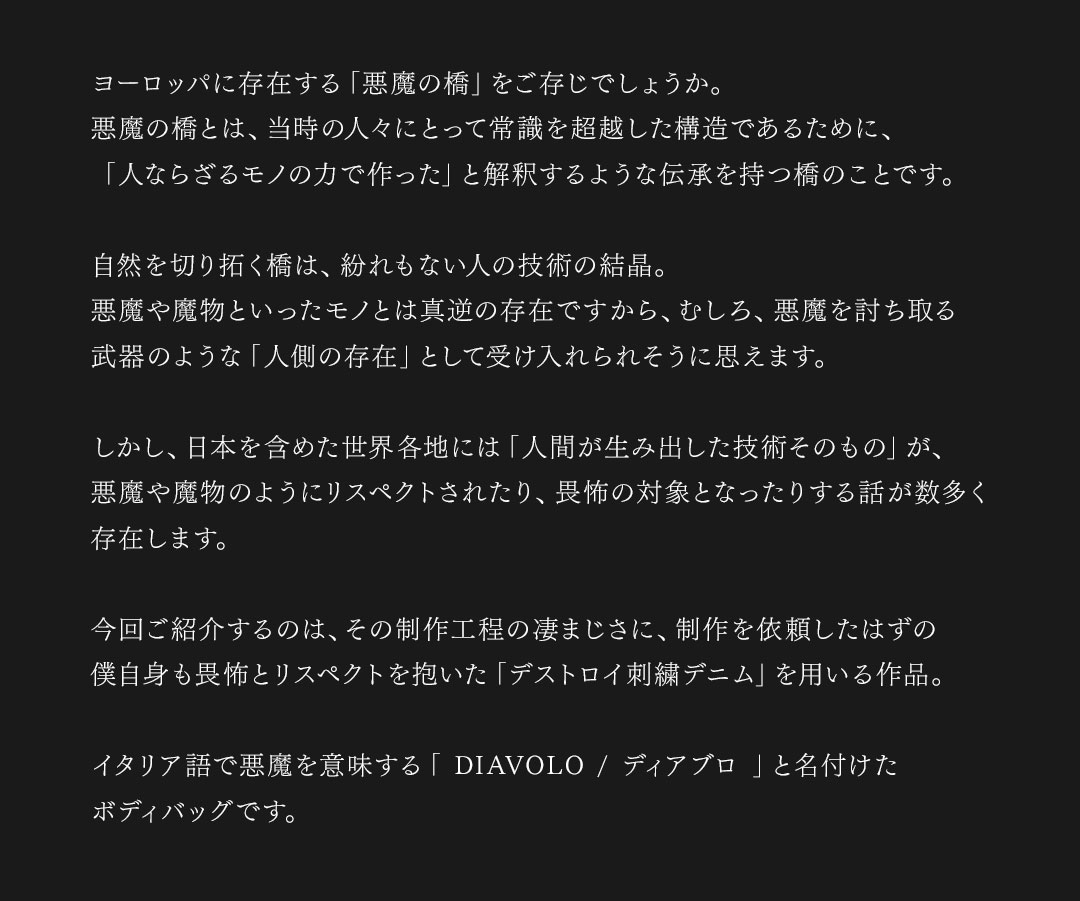 FAGASSENT DIAVOLO Bodybag / ファガッセン・ディアブロ・ボディバッグ