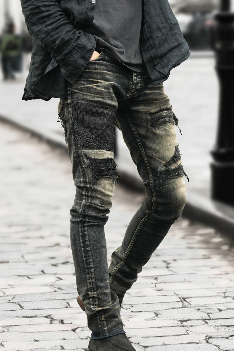 FAGASSENT ファガッセン ALEXIS ダメージ加工スキニーデニム 26